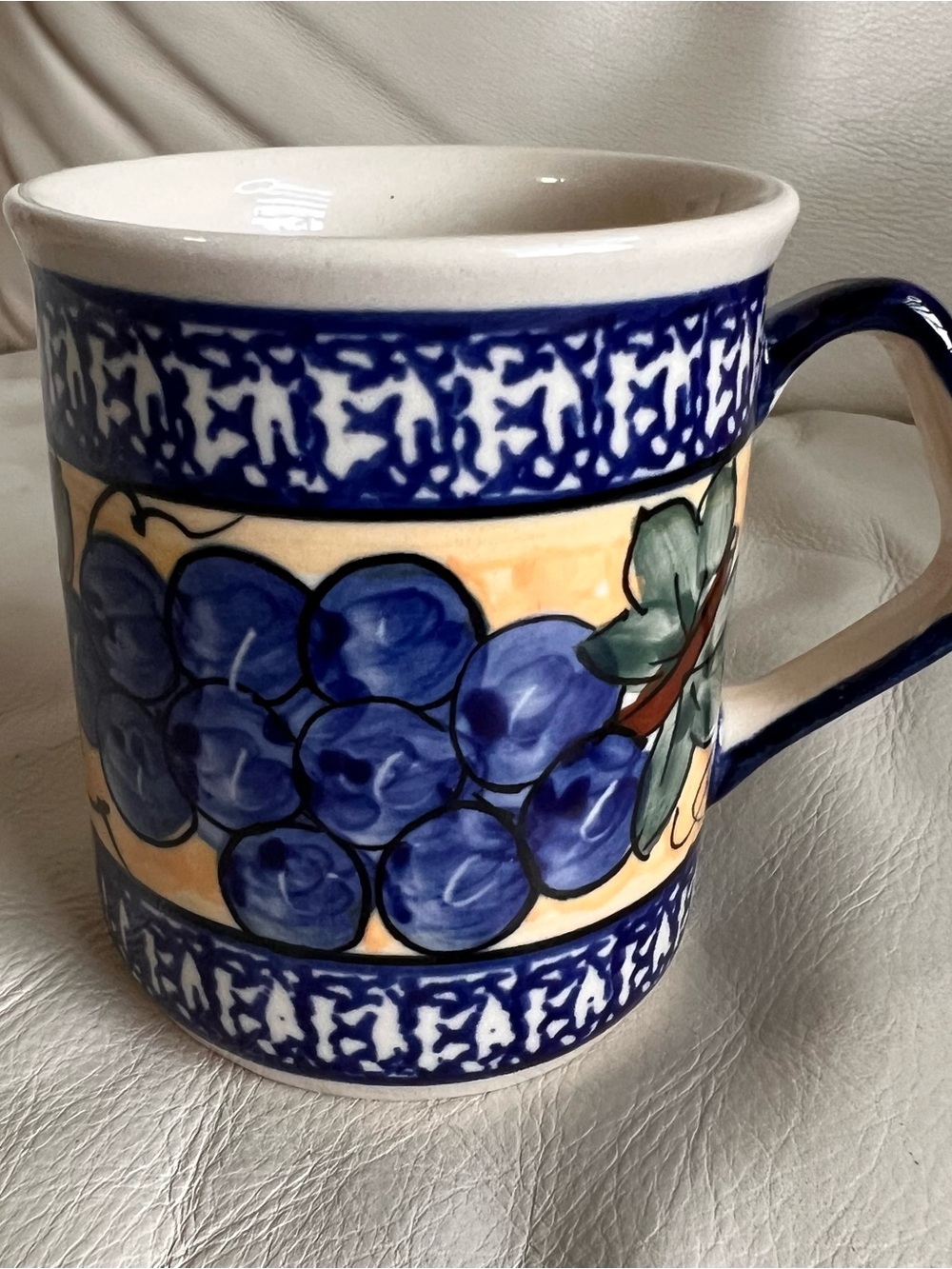 Grape Mug Handmade in Poland Boleslaweic